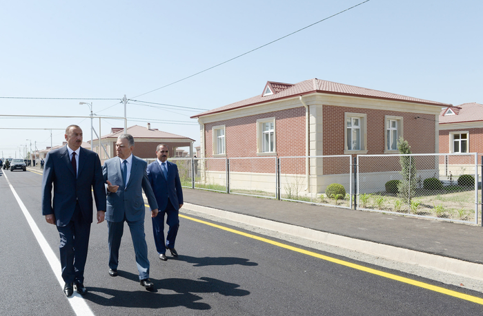 Azerbaijani president attends opening of new settlement for IDP families in Aghdam region