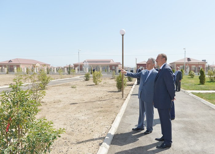 Azerbaijani president attends opening of new settlement for IDP families in Aghdam region