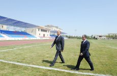 Президент Ильхам Алиев ознакомился с Центральным стадионом Бейлагана после капремонта и реконструкции (ФОТО)
