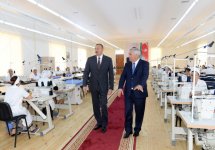 Президент Ильхам Алиев принял участие в открытии швейной фабрики в Горадизе (ФОТО)