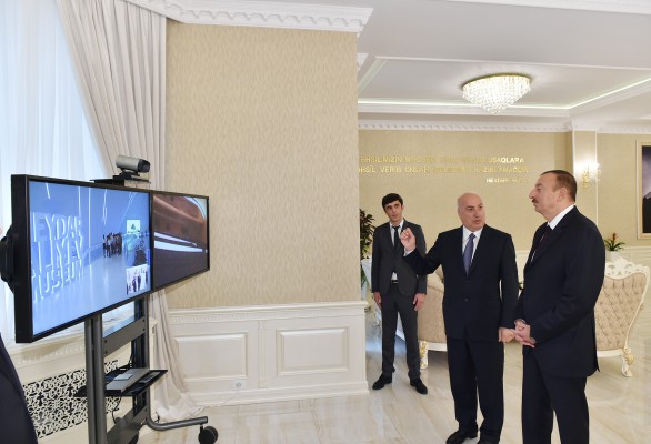 President Ilham Aliyev attended the opening of the Heydar Aliyev Center in Khirdalan