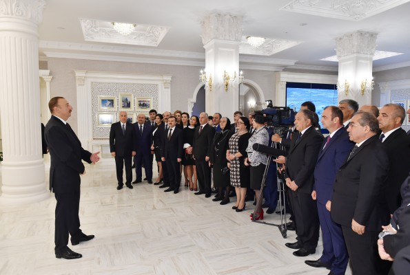 President Ilham Aliyev attended the opening of the Heydar Aliyev Center in Khirdalan