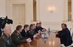 Azerbaijani president receives delegation led by Russian Defence Minister