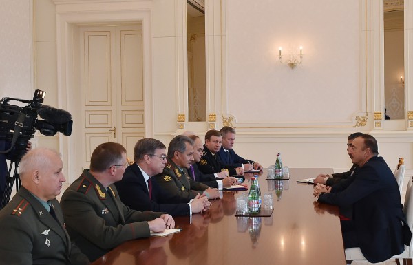 Azerbaijani president receives delegation led by Russian Defence Minister