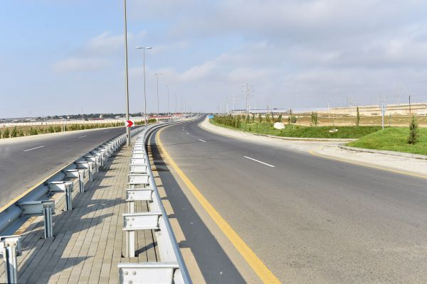 President Aliyev attends opening of first part of Gala-Pirallahi highway (PHOTO)