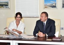 Azerbaijani president, his spouse review progress of construction at Baku Olympic Stadium
