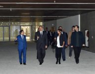 Azerbaijani president, his spouse review progress of construction at Baku Olympic Stadium