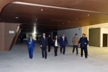Azerbaijani president, his spouse review progress of construction at Baku Olympic Stadium