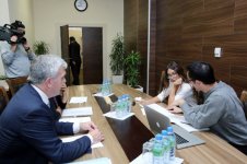Первая леди Азербайджана Мехрибан Алиева ознакомилась с условиями, созданными в офисе операционного комитета Европейских игр (ФОТО)