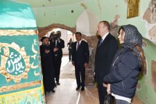 President Aliyev reviews restoration and construction work at Imamzade Complex in Ganja