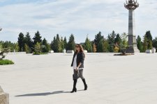 Azerbaijani president visits Heydar Aliyev Park in Ganja (PHOTO)
