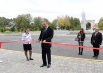 President Ilham Aliyev attended the opening of the Heydar Aliyev Center in Goranboy