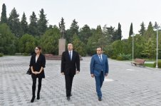 Президент Азербайджана и его супруга посетили город Нафталан (ФОТО)