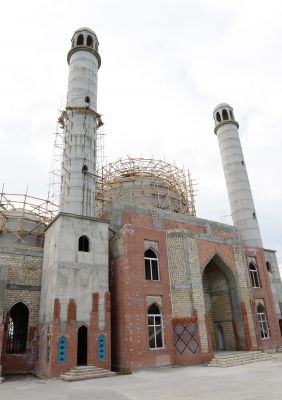 President Aliyev reviews restoration and construction work at Imamzade Complex in Ganja