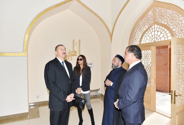 President Aliyev reviews restoration and construction work at Imamzade Complex in Ganja
