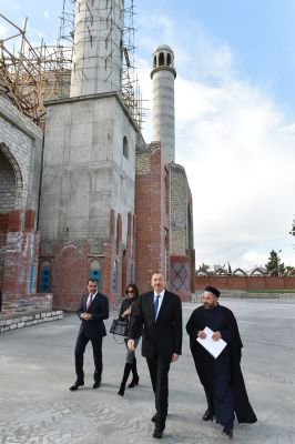 President Aliyev reviews restoration and construction work at Imamzade Complex in Ganja