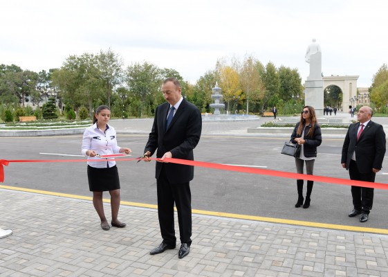 President Ilham Aliyev attended the opening of the Heydar Aliyev Center in Goranboy