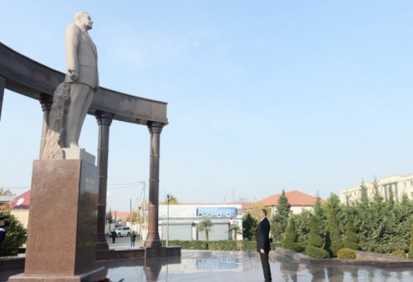 Azerbaijani president visits country’s Shamkir district