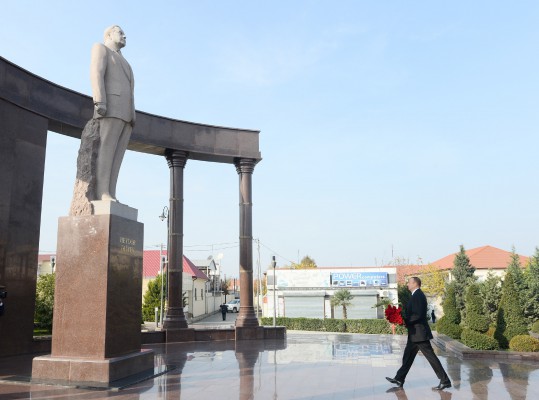 Azerbaijani president visits country’s Shamkir district