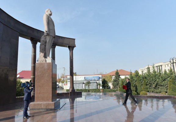 Azerbaijani president visits country’s Shamkir district