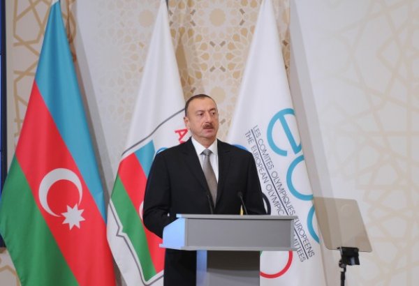 Президент Ильхам Алиев: Азербайджан делает многое для поощрения олимпийских ценностей (ФОТО)