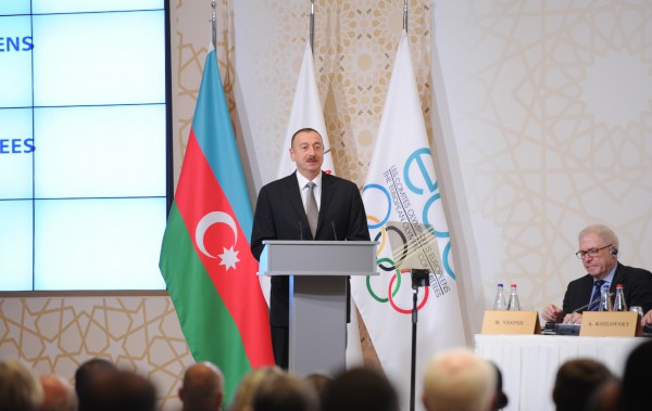 Президент Азербайджана и его супруга приняли участие в открытии 43-й Генассамблеи Европейского Олимпийского комитета в Баку (ФОТО)