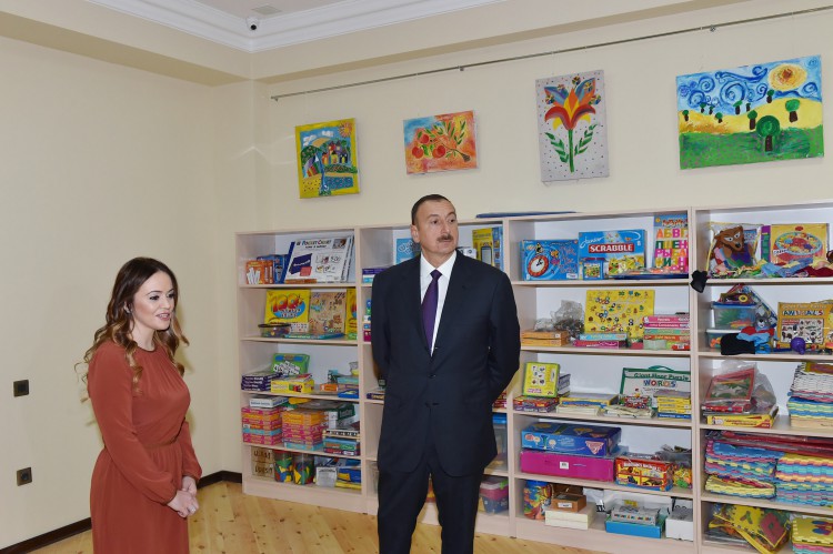 Azerbaijani president attends opening of new building of Baku-Oxford School (PHOTO)