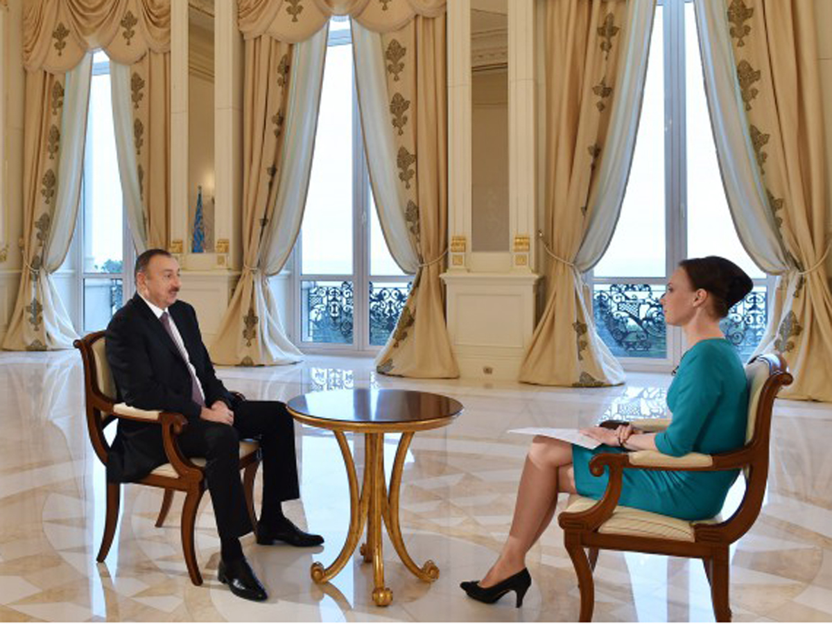 Президент Азербайджана дал интервью  телеканалу «Россия-24»