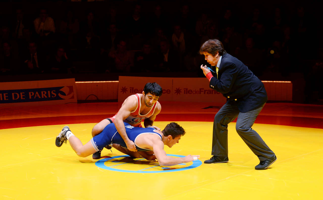 Mehriban Aliyeva attends France-Azerbaijan wrestling bout in Paris (PHOTO)
