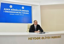Azerbaijani president attends first All-Republican Forum of ASAN Volunteers (PHOTO)