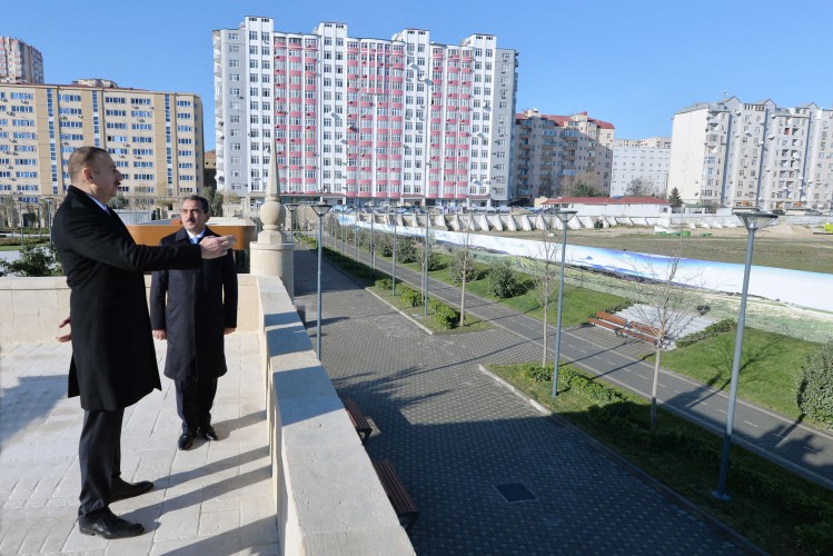 Президент Ильхам Алиев принял участие в открытии парка "Ясамал" в Баку (ФОТО)