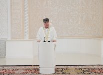 President Aliyev and his spouse attend opening of Heydar Mosque in Baku