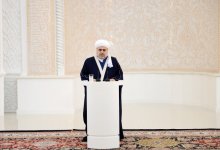 President Aliyev and his spouse attend opening of Heydar Mosque in Baku
