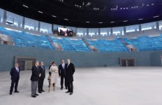 Президент Ильхам Алиев и его супруга ознакомились с ходом капремонта в Спортивно-концертном комплексе имени Гейдара Алиева  (ФОТО)