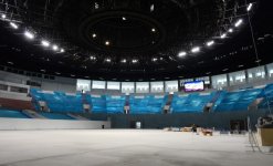 Президент Ильхам Алиев и его супруга ознакомились с ходом капремонта в Спортивно-концертном комплексе имени Гейдара Алиева  (ФОТО)
