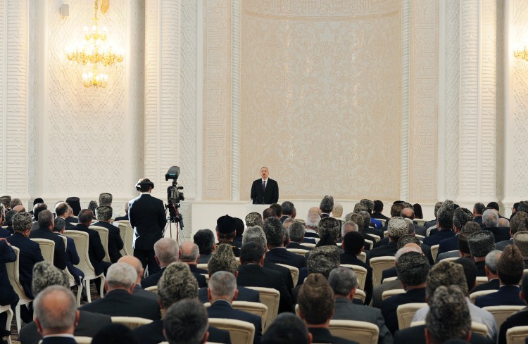 President Aliyev and his spouse attend opening of Heydar Mosque in Baku