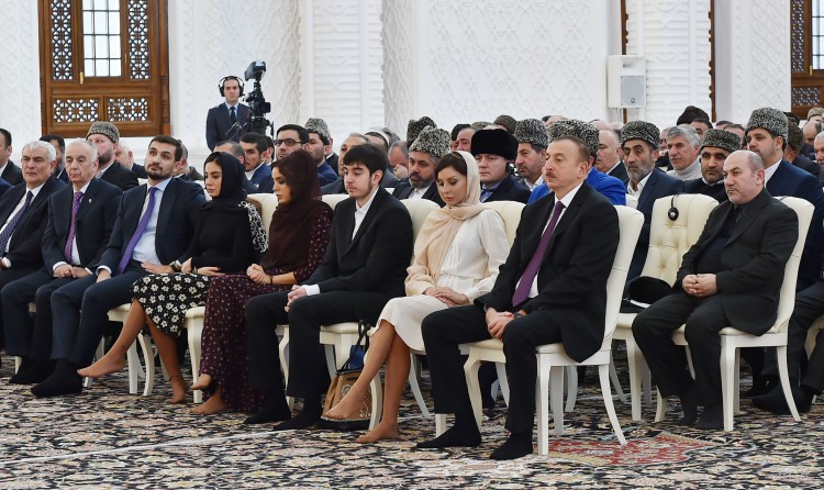 President Aliyev and his spouse attend opening of Heydar Mosque in Baku