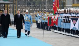 Ankara holds official welcoming ceremony of Azerbaijani president (PHOTO)
