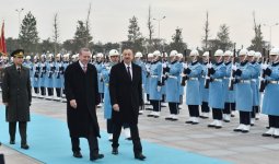 Ankara holds official welcoming ceremony of Azerbaijani president (PHOTO)