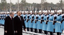 Ankara holds official welcoming ceremony of Azerbaijani president (PHOTO)