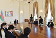 National Greco-Roman wrestling team meets Azerbaijani president after winning World Cup (PHOTO)