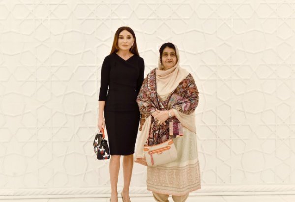Azerbaijan`s first lady Mehriban Aliyeva meets Pakistani first lady Mahmooda Mamnoon (PHOTO)