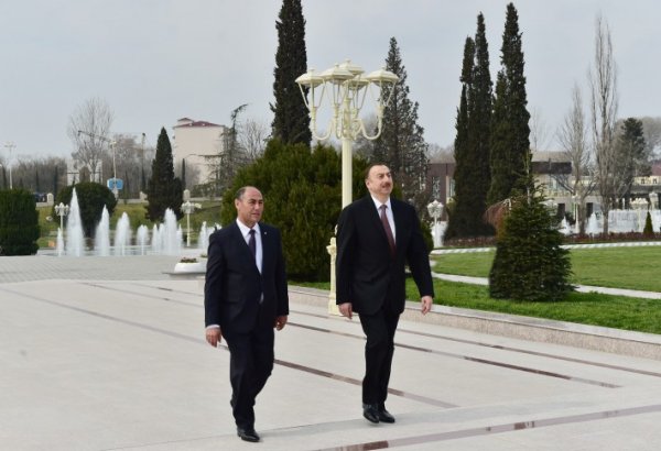 President Ilham Aliyev attends opening of park-boulevard named after Heydar Aliyev in Barda