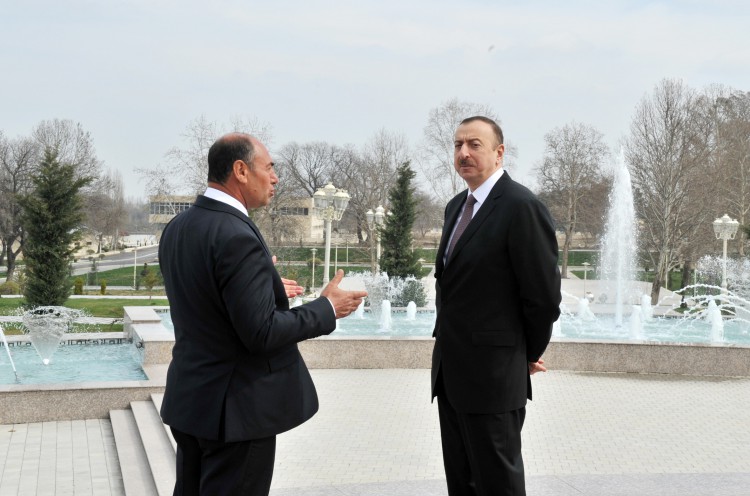 President Ilham Aliyev attends opening of park-boulevard named after Heydar Aliyev in Barda