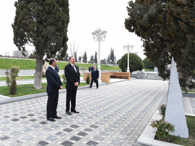 President Ilham Aliyev attends opening of park-boulevard named after Heydar Aliyev in Barda