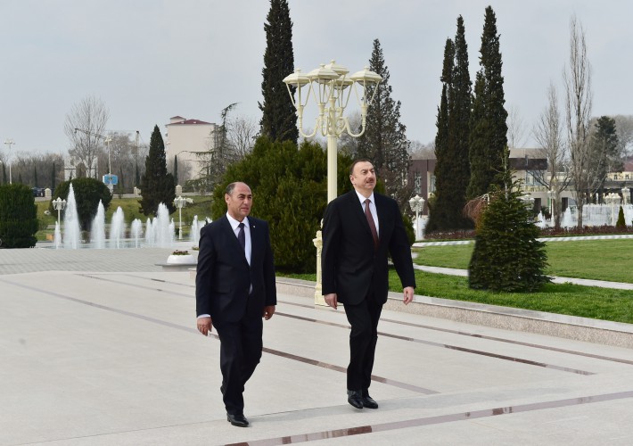 President Ilham Aliyev attends opening of park-boulevard named after Heydar Aliyev in Barda