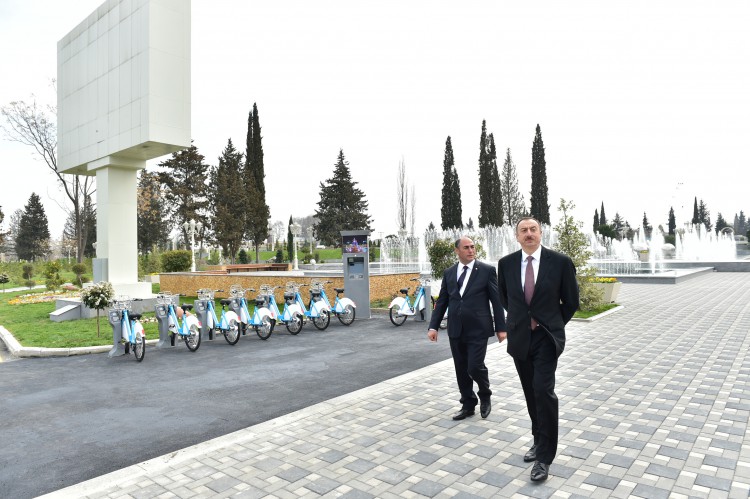 President Ilham Aliyev attends opening of park-boulevard named after Heydar Aliyev in Barda
