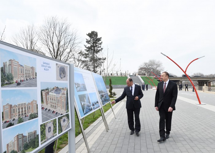 President Ilham Aliyev attends opening of park-boulevard named after Heydar Aliyev in Barda