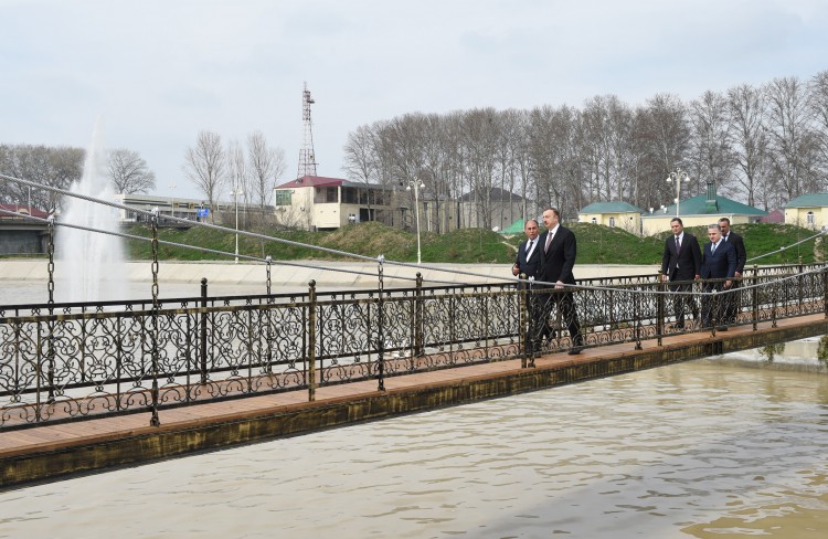 President Ilham Aliyev attends opening of park-boulevard named after Heydar Aliyev in Barda