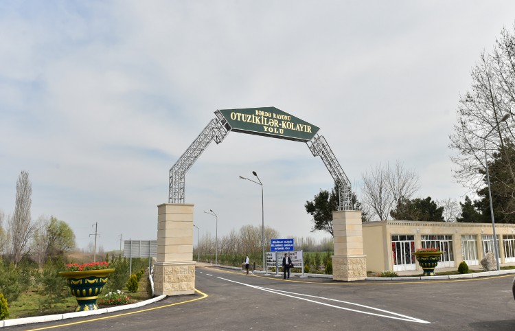 President Ilham Aliyev attends opening of Mollaisalar-Valiushaghı-Mollaahmadli-Sarkarlar highway in Barda